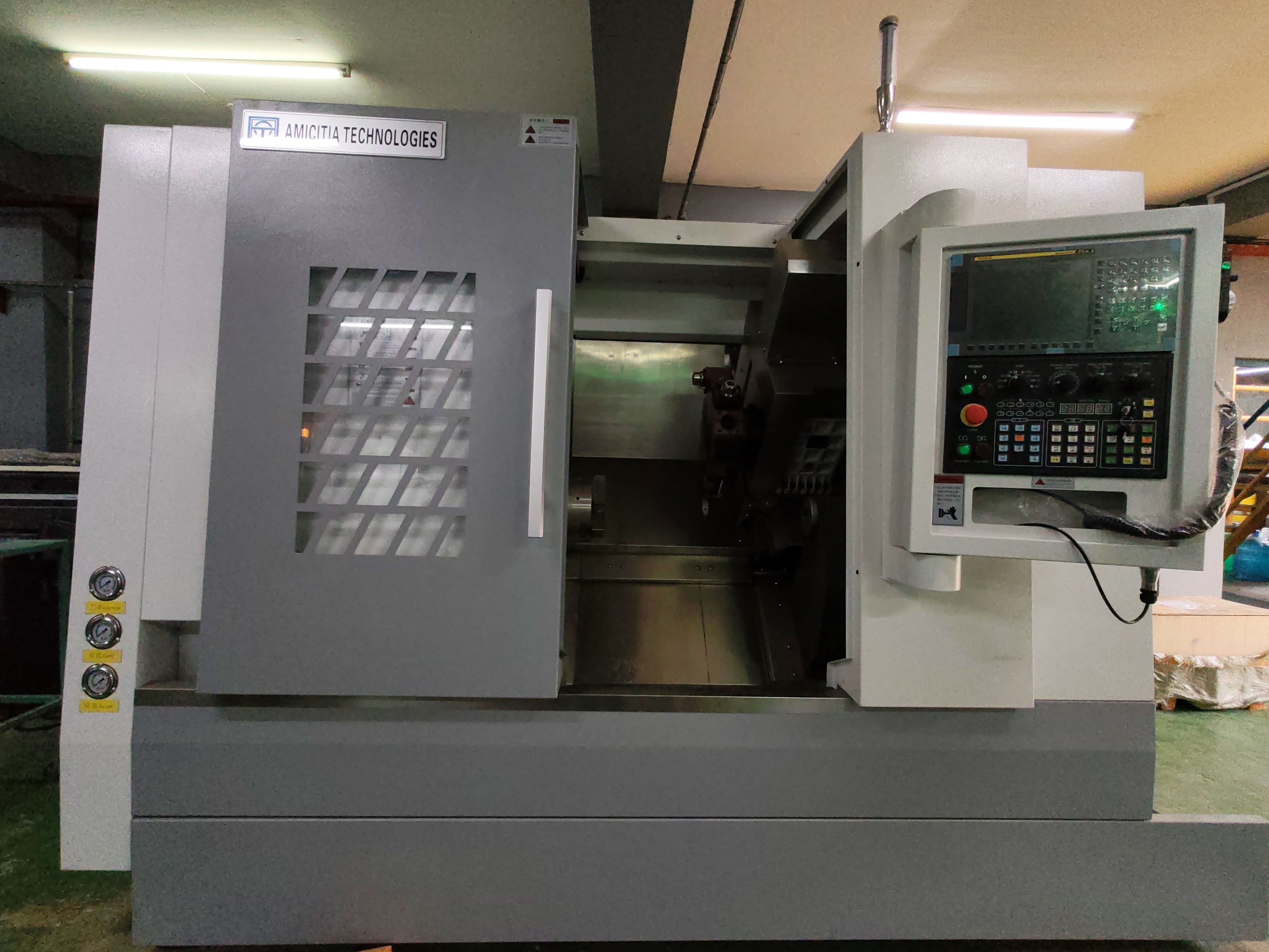 slant bed with automatic feeder slant bed with automatic feeder